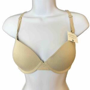 NWT Anne Klein Gentle Lift Padded Underwire Bra 34C Beige